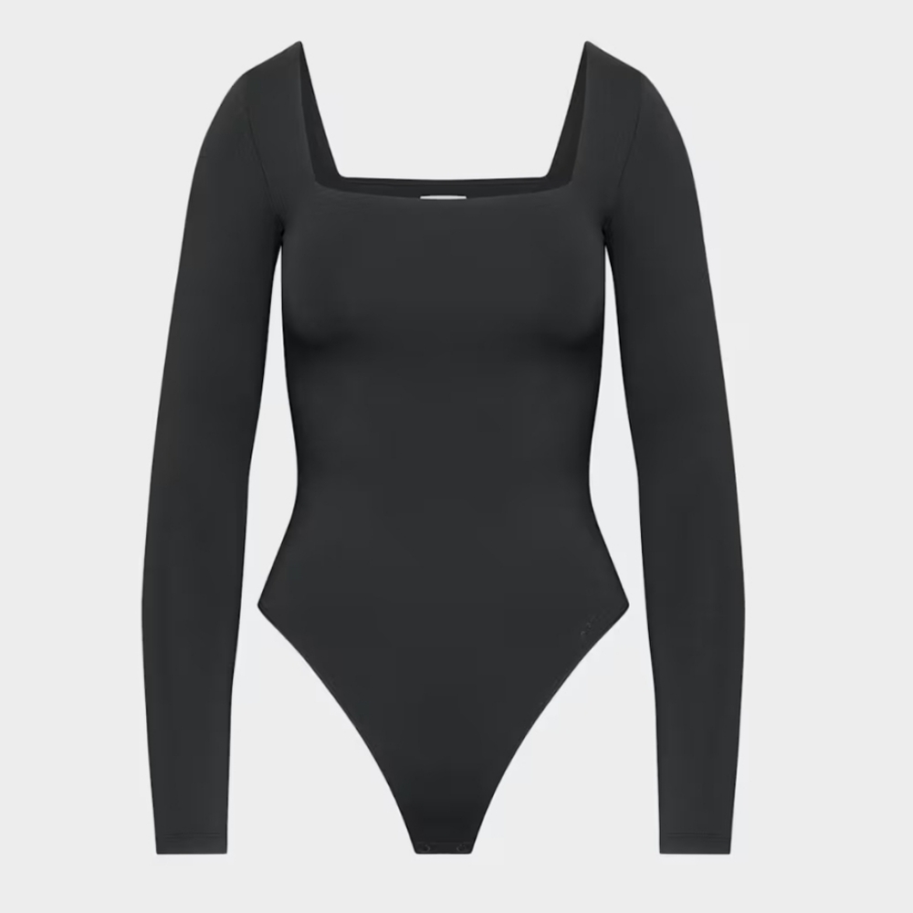ARITZIA Original Contour Squareneck Bodysuit XL Black